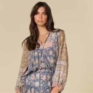Spell boho mossy blouse in evening Size M